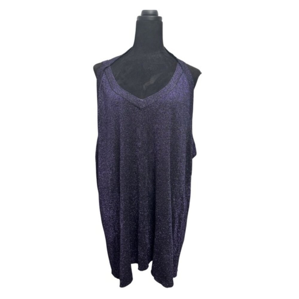 💎 Pennington's Metallic Sleeveless Blouse Purple
